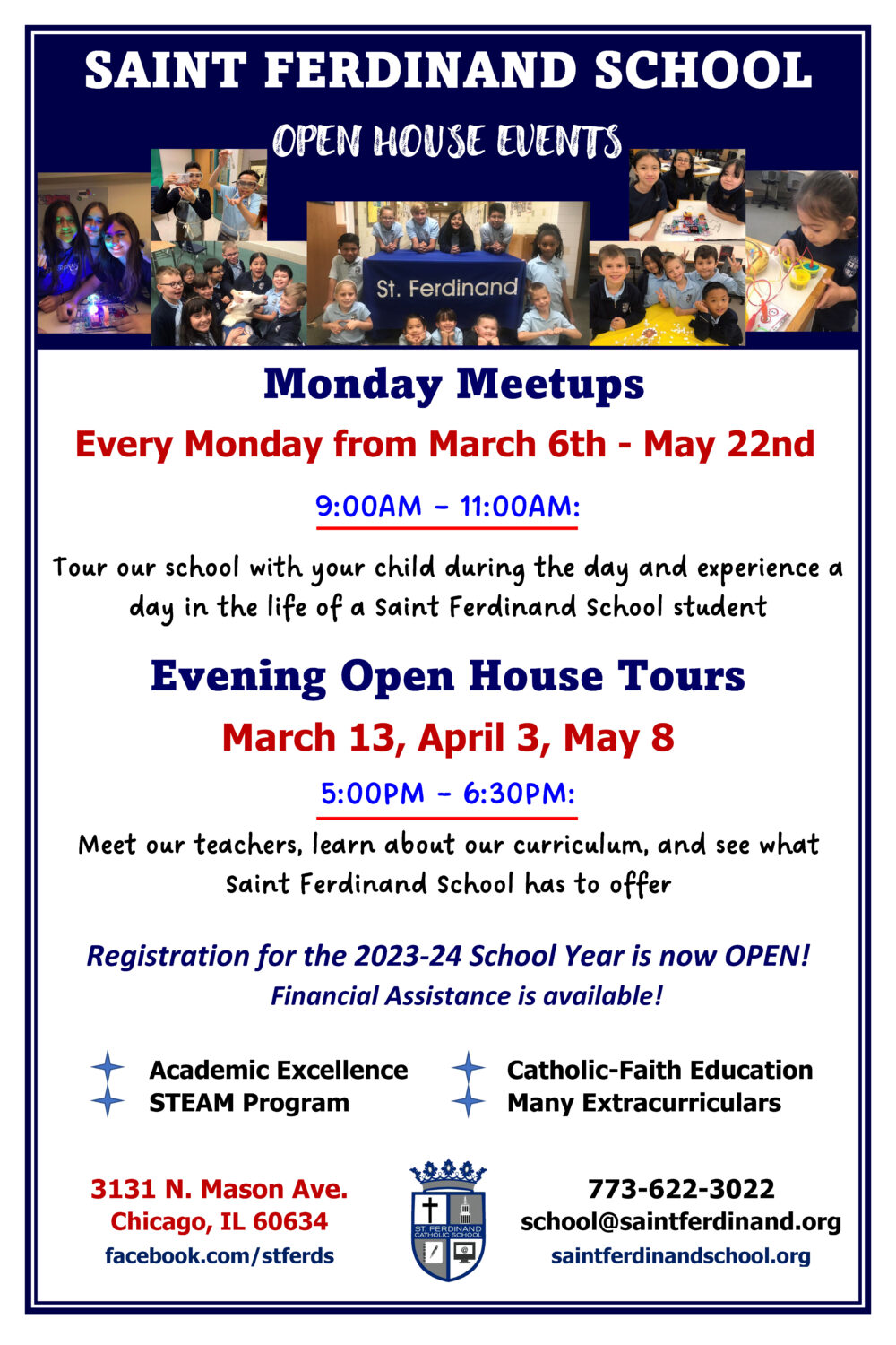 Monday Open House Events – Saint Ferdinand Catholic School